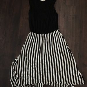 Black and White Striped Dress